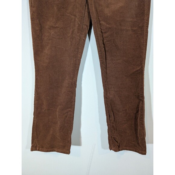 Paige Women Brown Corduroy High Rise Straight Leg Pants 31 English Countryside - Picture 3 of 10